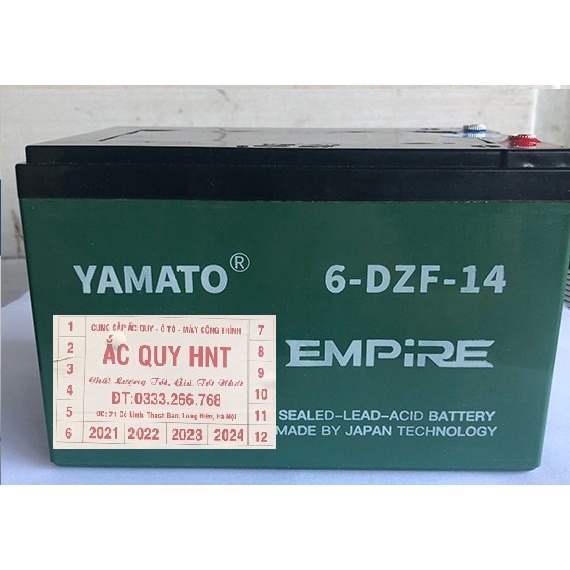 Thay bình ắc quy Yamato 12V - 14Ah cho xe máy điện